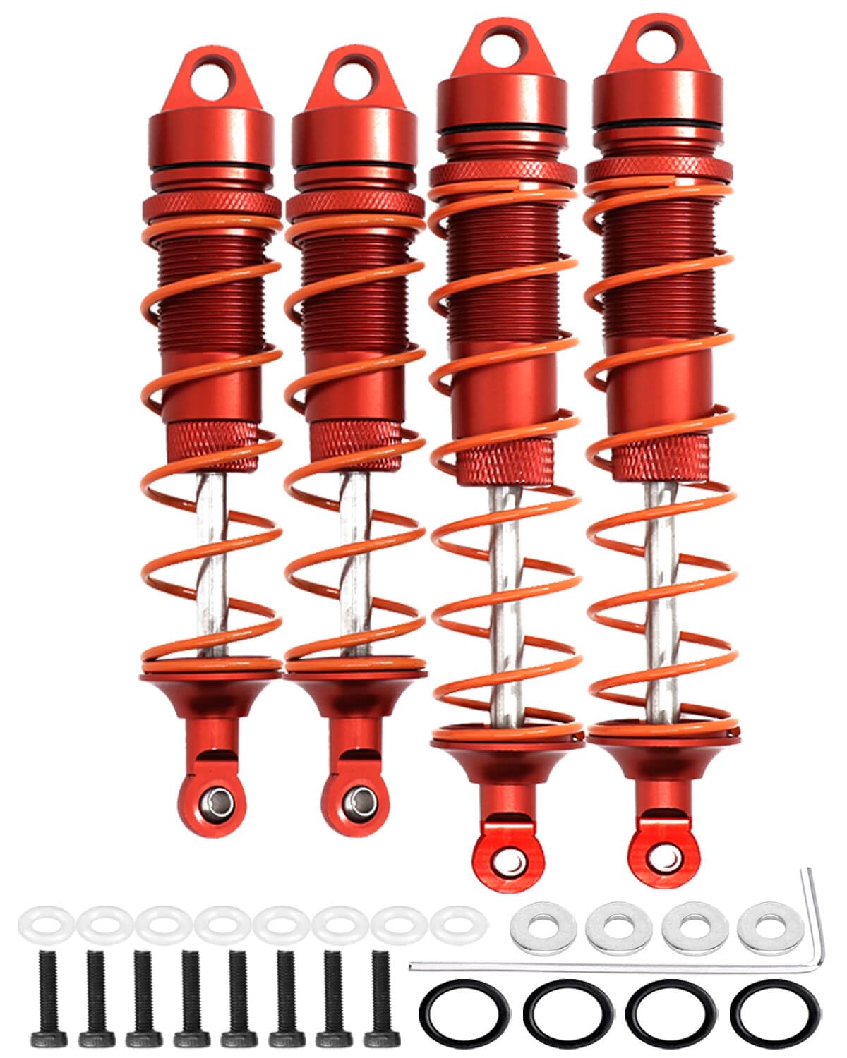 4PCS Alloy RC Shocks Dampers Upgrades Part for 1/8 Outcast 6S BLX Kraton Notorious 6S BLX,ARRCat 4PCS BIG BORE Front Rear Full Metal Shocks with