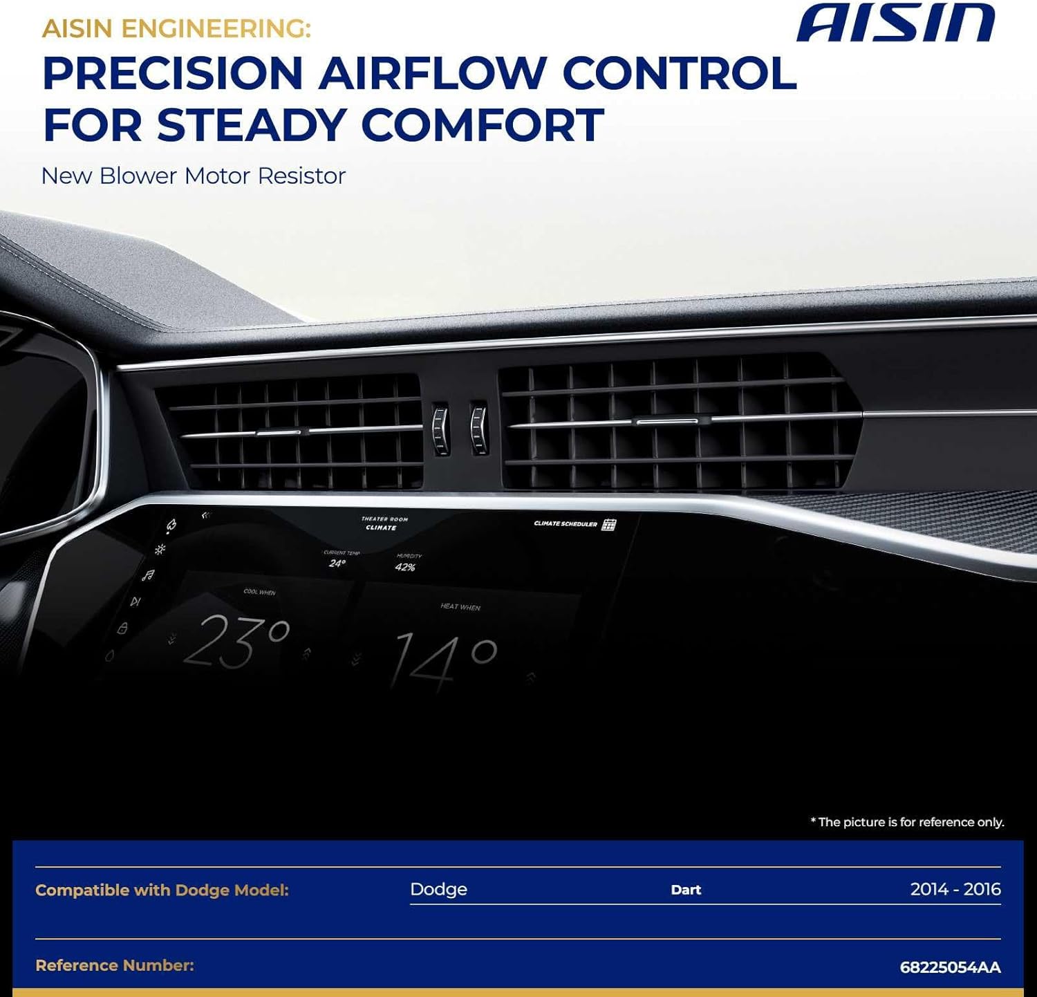 AISIN AFTERMARKET BMRCH-00403 HVAC Blower Motor Resistor Kit - Compatible with Dodge Dart 2014-2016