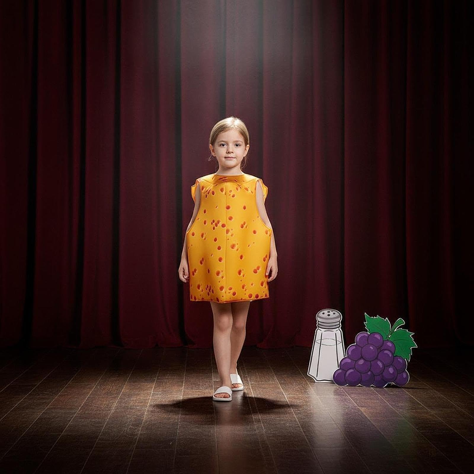 Costume Da Formaggio per Bambini, Costume Cosplay per Festival, Spettacoli O Feste