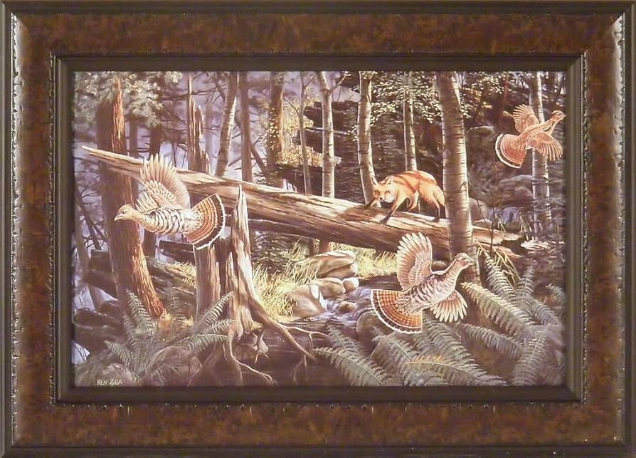 Amazon.com: Outfoxed by Ken Zylla 14.5x20 Grouse Red Fox