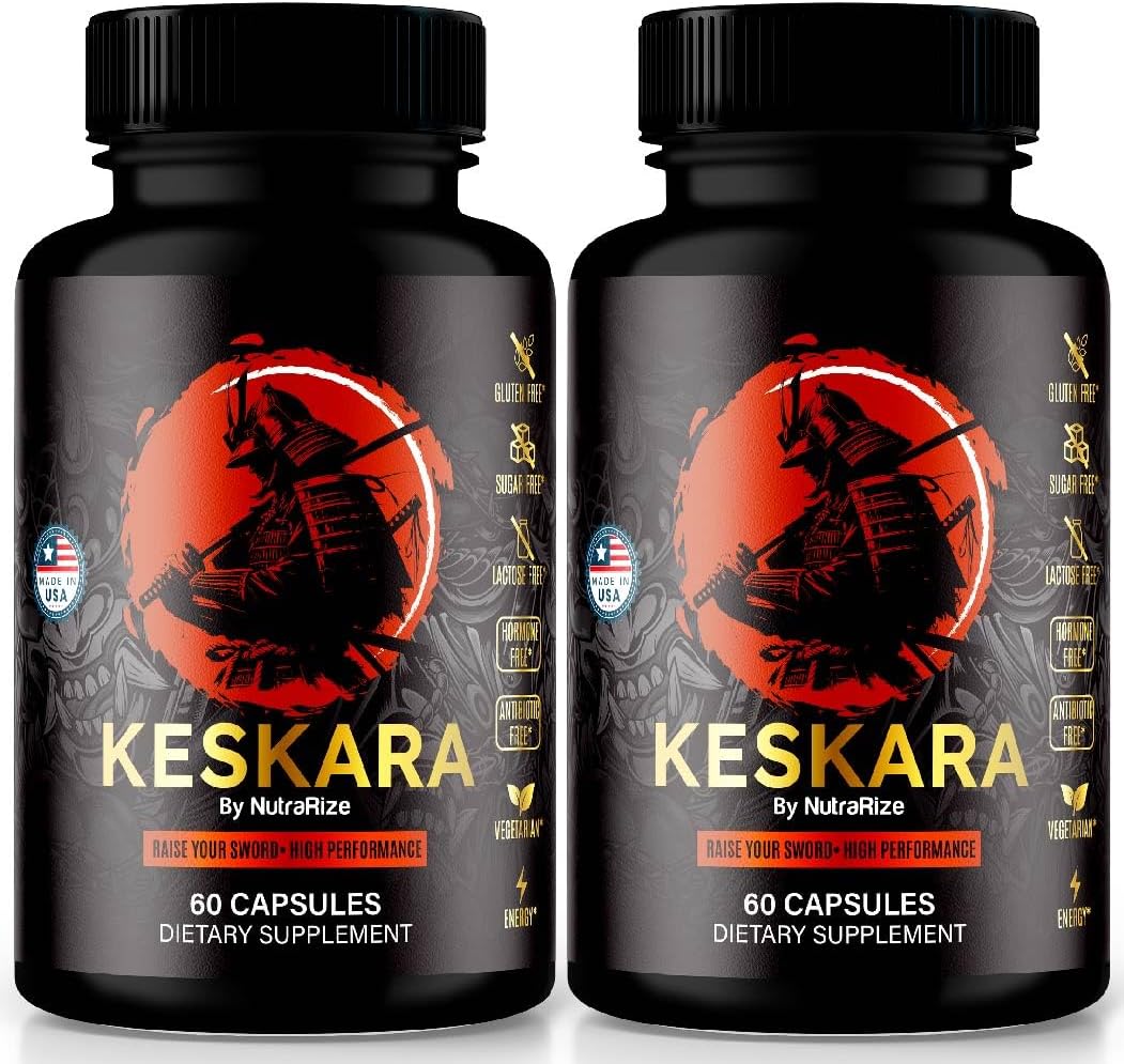 NutraRize (2 Pack) Keskara Pills for Men, Keskara Capsules, Keskara Male Supplement, Premium Performance Support, Natural Formula for Muscle Growth and Overall Health, Official Reviews (120 Capsules)