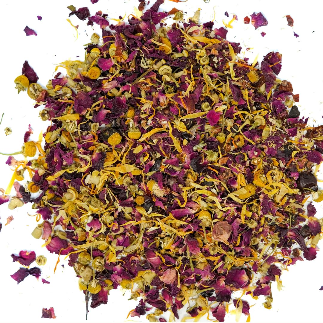 Forage Mix,100% All Natural Botanical Herb Treat for Rabbit Hamster Guinea Pig Chinchilla Chicken Hermit Crab Gerbil Degu & Other Small Animals (Floral Forage Mix 25g)