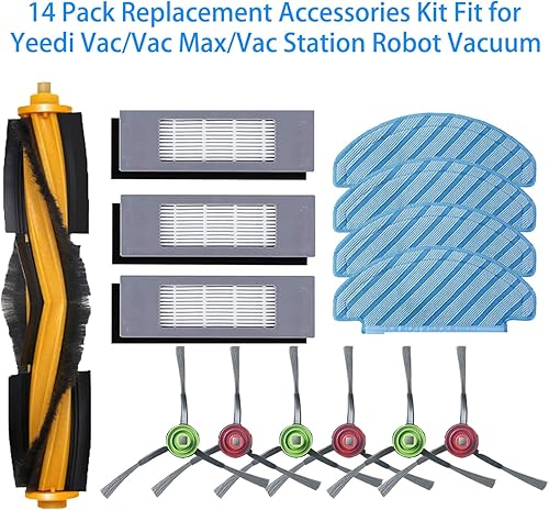 Miniatura 2 de Kit de accesorios para Yeedi Vac 2 ProVacVac MaxVac Station Robot aspirador piezas de repuesto, 14 unidades