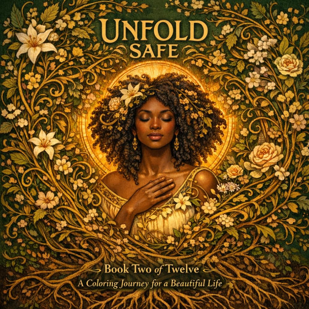 Safe: An Art Nouveau Coloring Book for Adults with Self-Compassion Exercises and the Science of Feeling Safe — 40 Illustrations and 10 Activity Pages (UNFOLD)