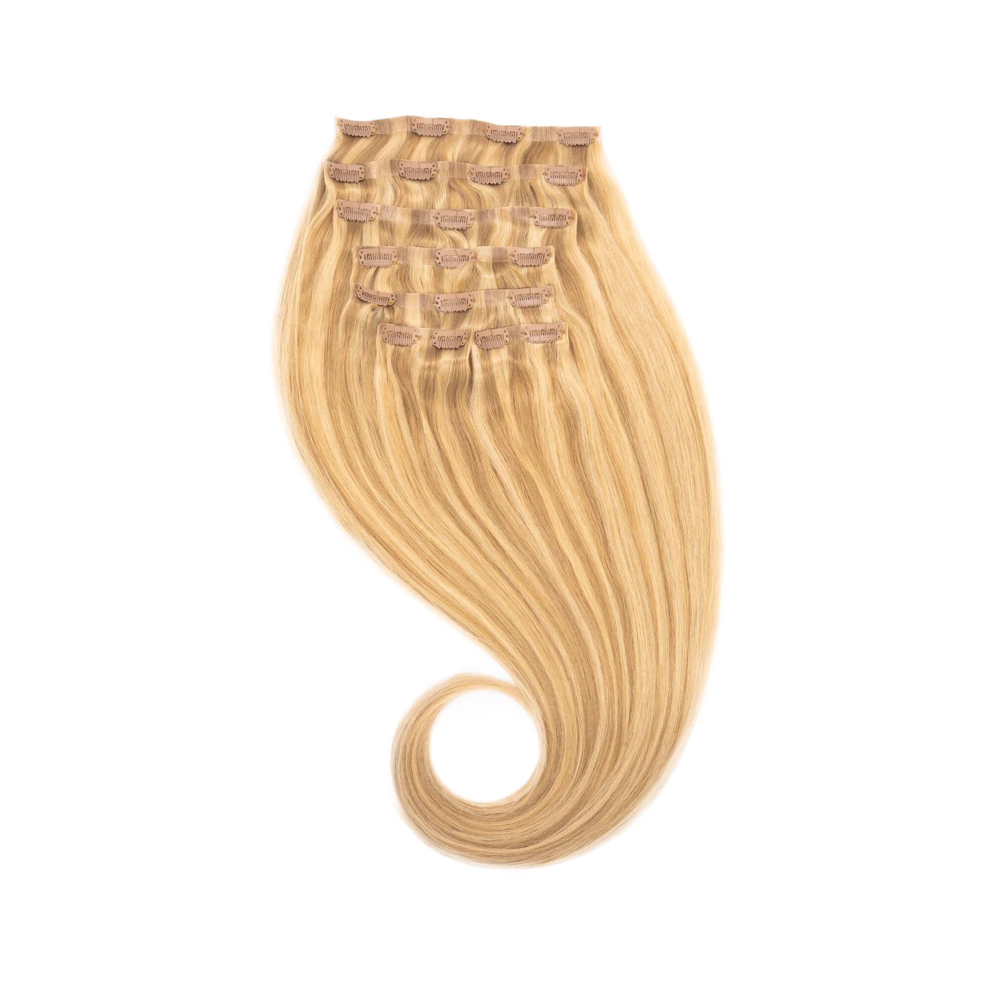 GLOBAL EXTEND® Clip-in-Extensions Aus 100% Echthaar – Nahtloses Set Für Sofortiges Volumen & Länge (40 Cm, 10/16 Gesträhnt)