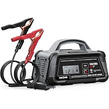 NOONE 10A/20A Smart Battery Charger & Maintainer - 12V/24V Fully Automatic with 50A Engine Start, Winter Mode, and Auto Repair - Car Trickle Charger for AGM, Gel, Deep Cycle & LiFePO4 Batteries