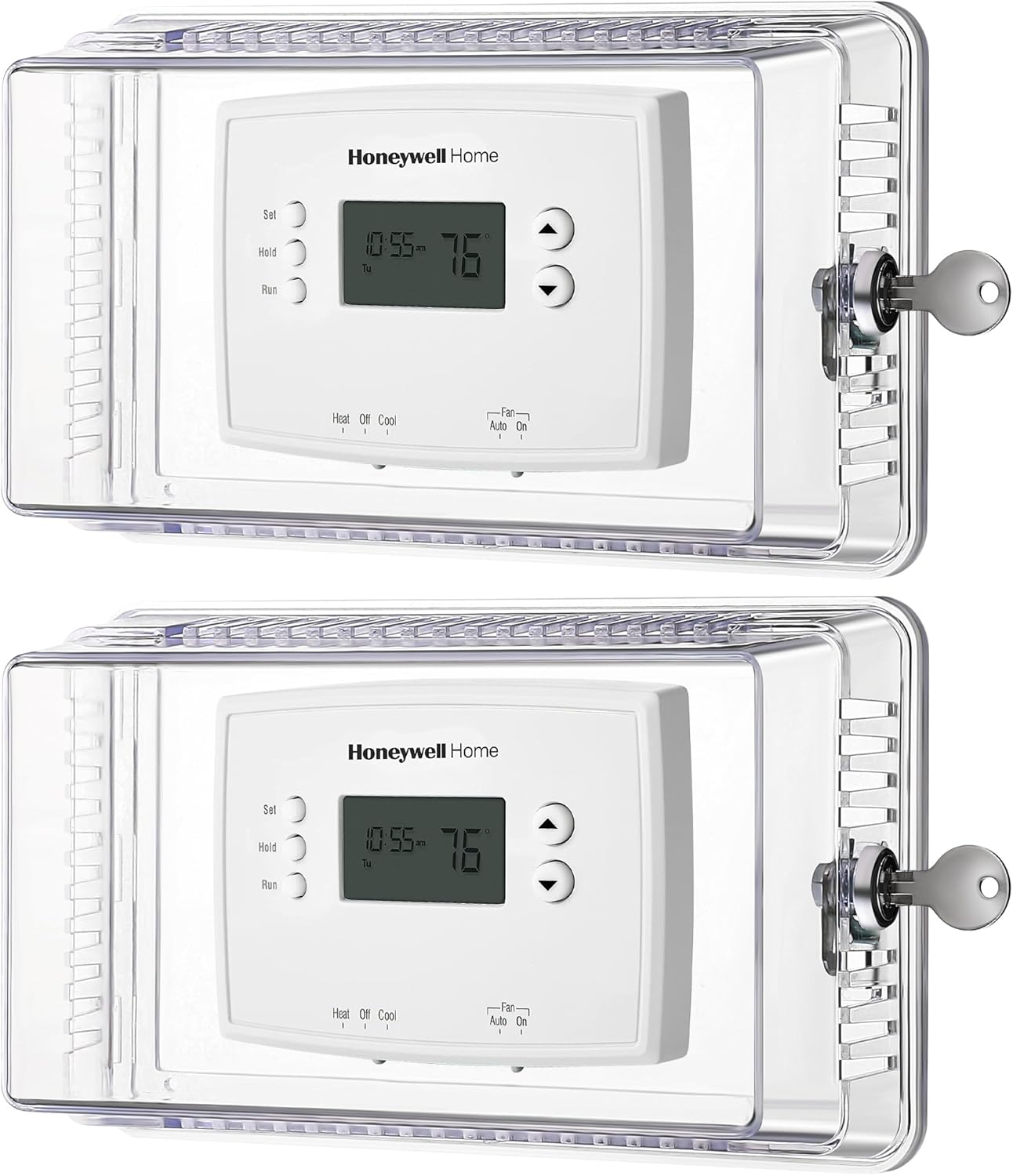 Dreyoo 2 Pack Universal Thermostat Cover Lock Box with Key