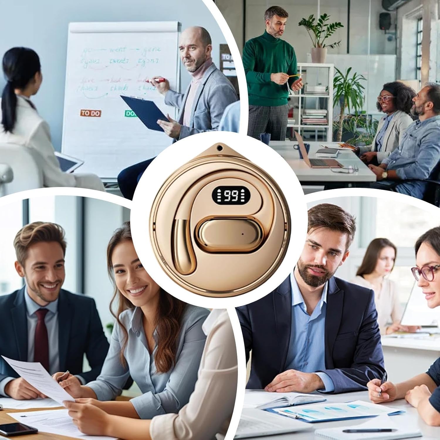 Translator Earphone, Translation Earbuds, Compact and Comfortable Design, Travel Language Ear Buds, Wireless Earphone with HD Sound Quality, 3.94 x 3.54 x 2.36 inches