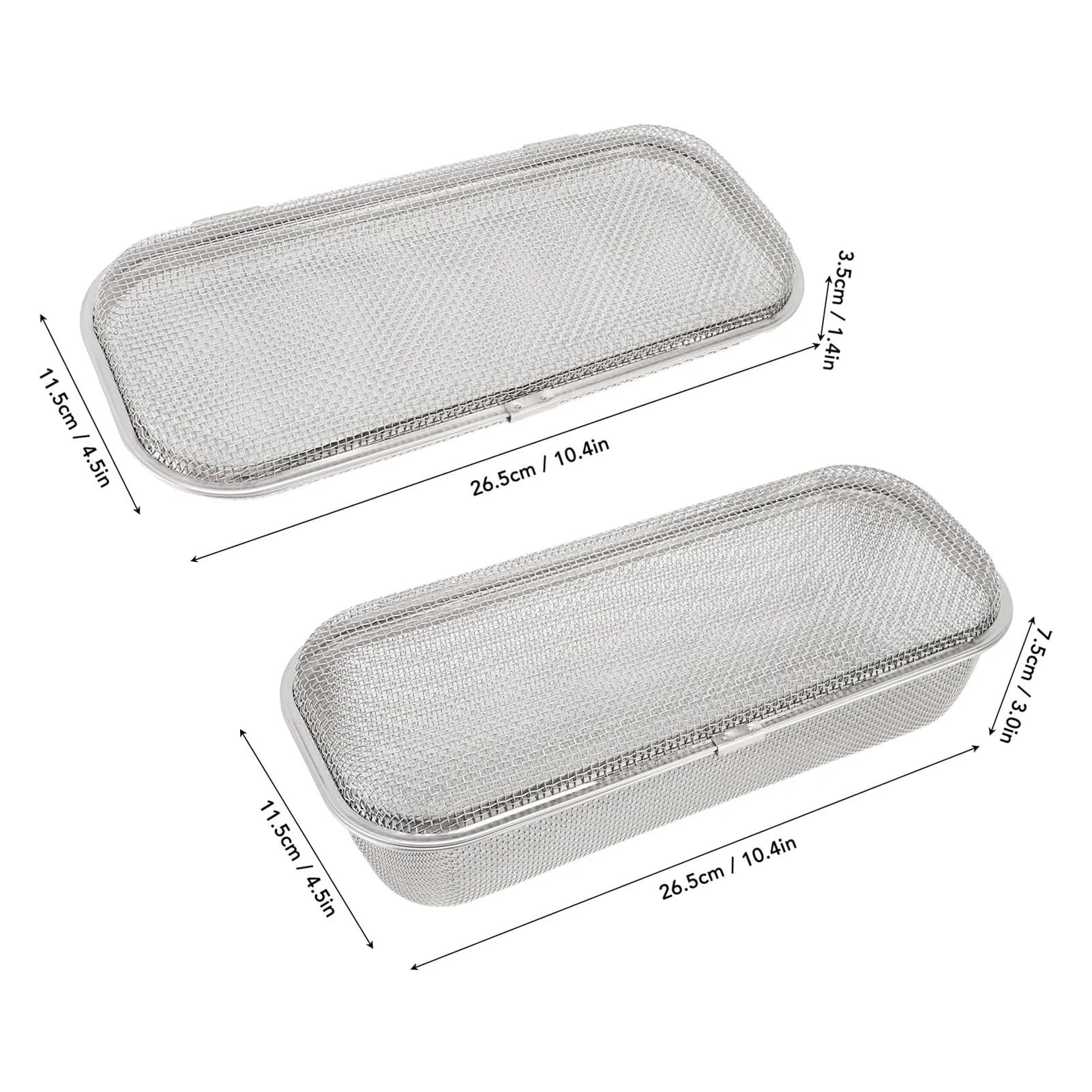 Compatible con cestas for cubiertos de artículos pequeños de lavavajillas | Diseño de drenaje de malla, forma rectangular.(L)