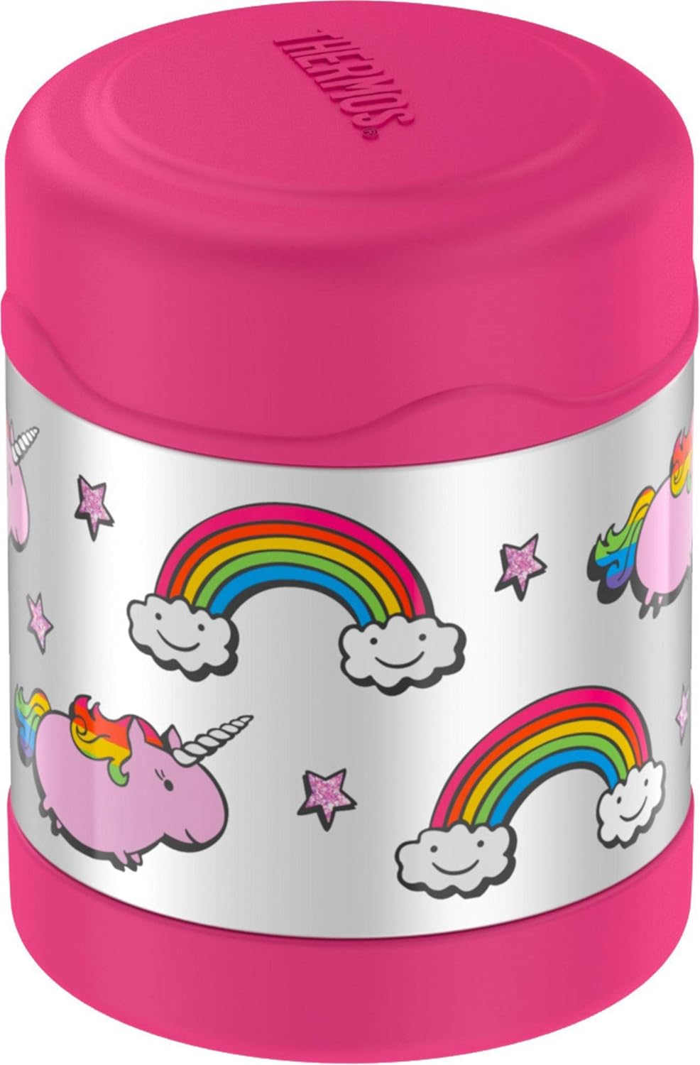 THERMOS FUNTAINER 10 Ounce Stainless Steel Vacuum Insulated Kids Food Jar, Unicorn