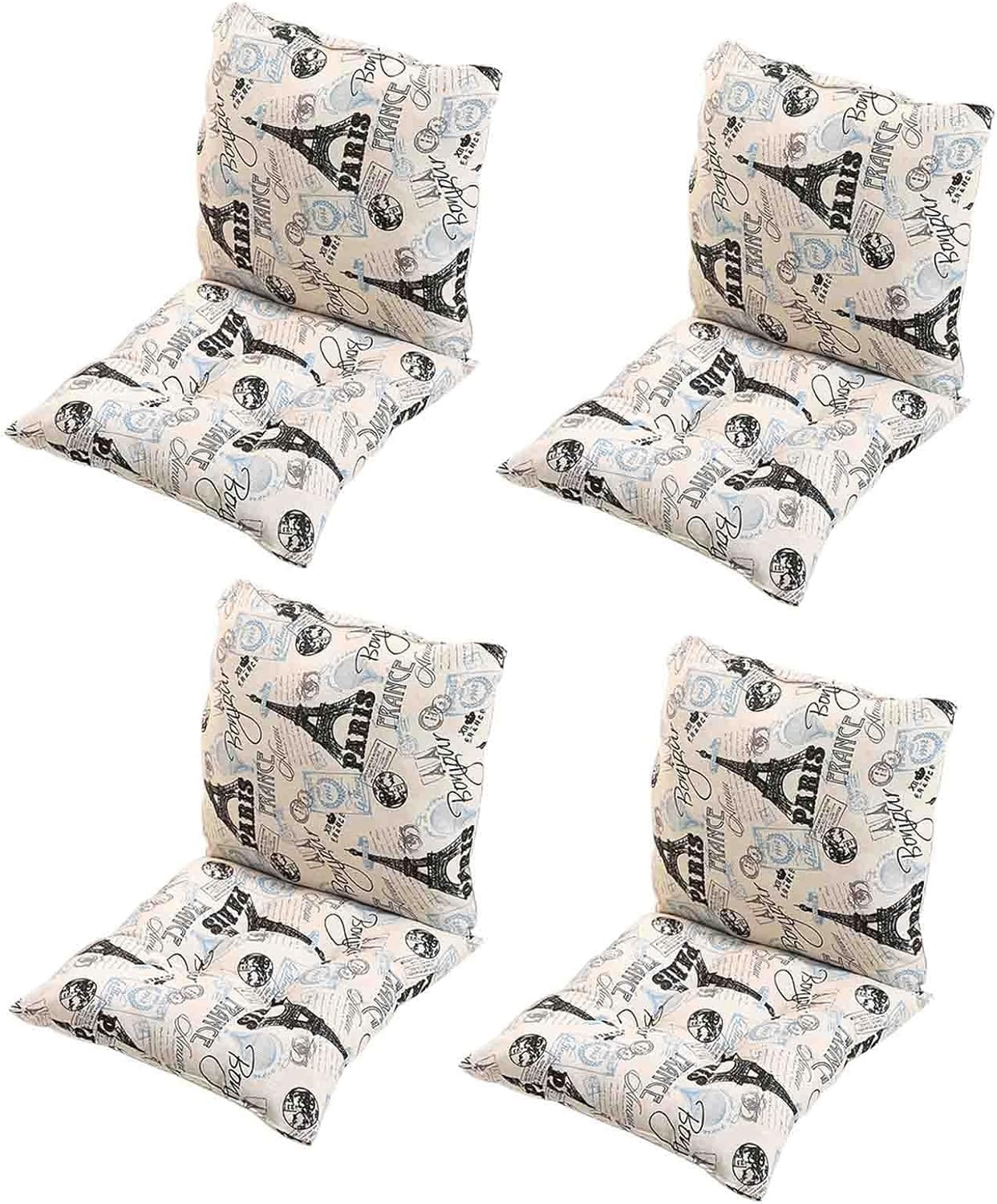 Coussin de chaise avec dossier haut de gamme, galette de siège élégante pour intérieur