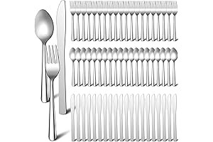 Bulk Silverware Metal: 100 Pieces Stainless Steel Flatware Set