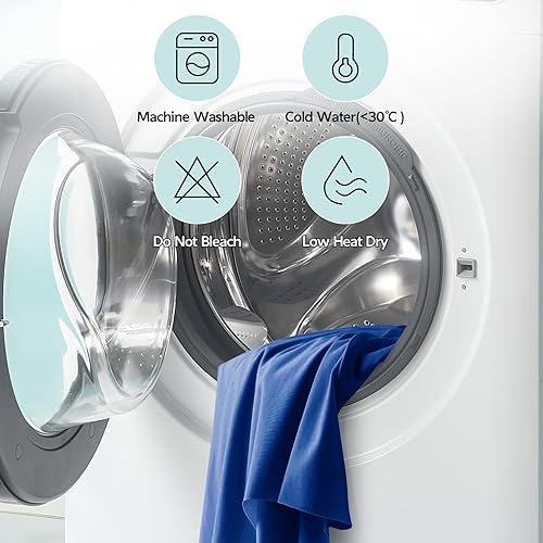 Miniatura 8 de Mantel de elastano de 6 pies para mesas plegables estándar, paquete de 3 manteles de color azul rey para fiestas, bodas, cócteles, banquetes,