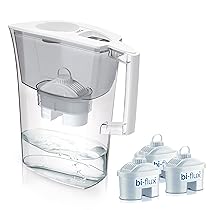 LAICA Prime Line Caraffa Filtrante – Grande Capacità di 3L – Bianca – Timer Digitale – 3 Filtro bi-flux Inclusi, Preserva i Sali Minerali Utili all’Organismo e Riduce Cloro – Made in Italy