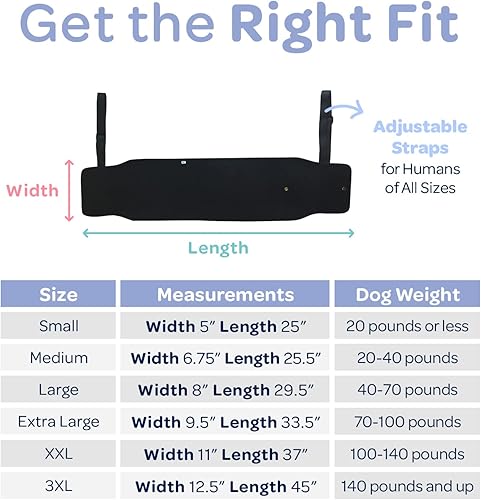 Miniatura 4 de Labra Arnés de soporte para perros K9 aprobado por veterinarios con correas ajustables, arnés de apoyo para pérdida de estabilidad causada por