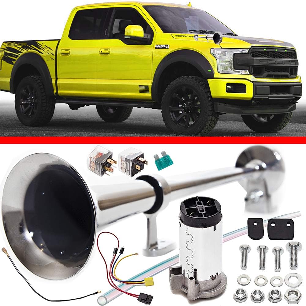 Air Horn Kit for Trucks Super Loud 150DB 12V - Advanced Technology, Easy to Connect, Optimal Safety on The Road - Truck Air Trumpet Suitable for Trucks SUV Boats Train
