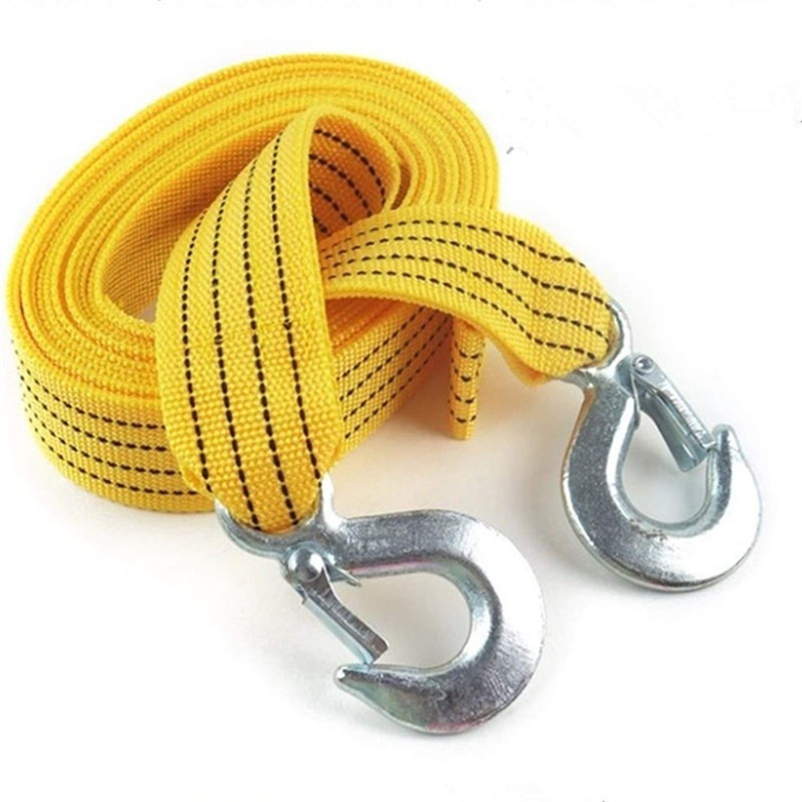 Winch Rope, 4M Heavy Duty 5 Ton Car Tow Cable Towing Pull Rope Strap Hooks Van Road Recovery for Most Cars
