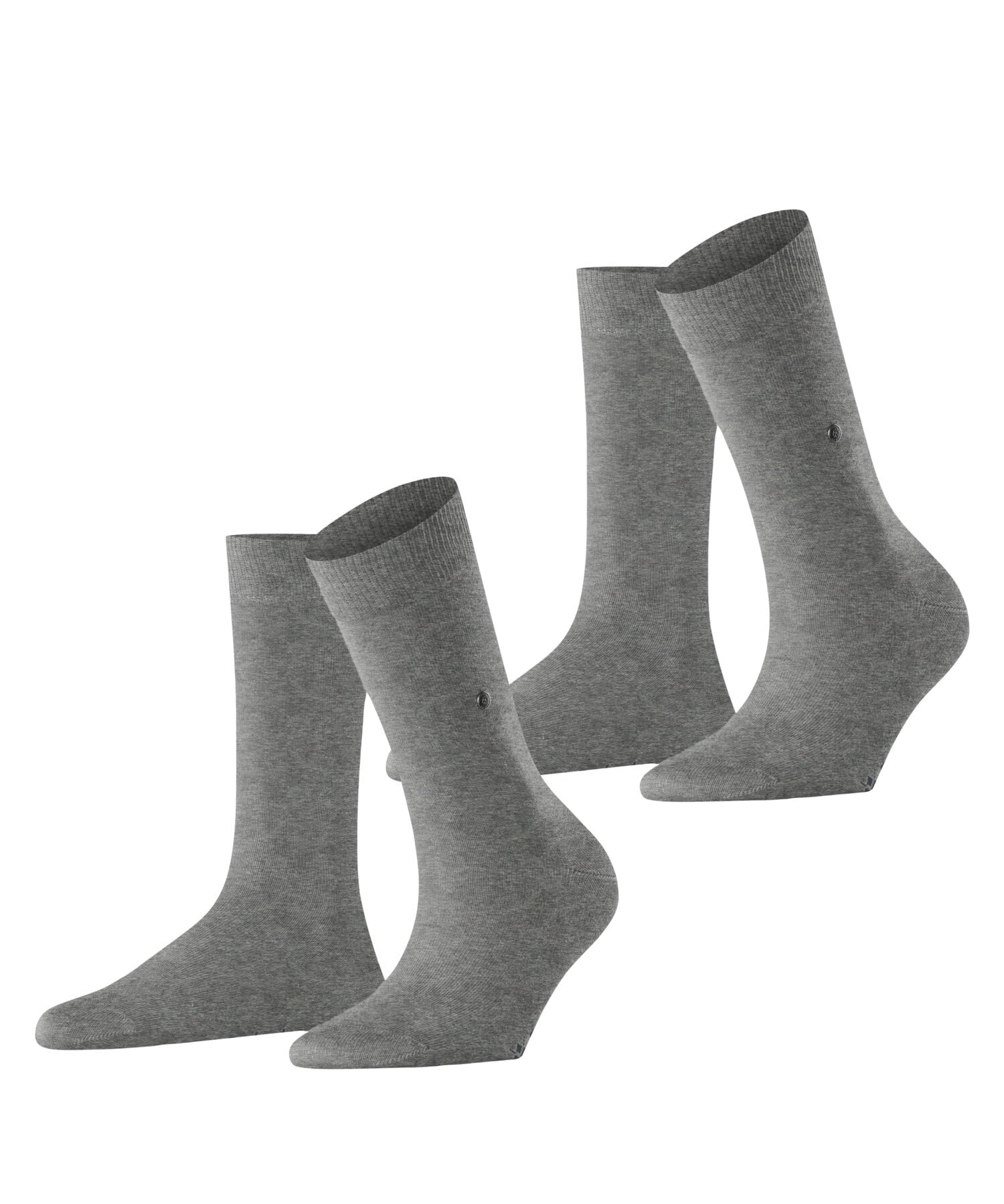 Burlington Women's Everyday Multipack W So Cotton Plain 2 Pairs Socks, Grey Light 3401, 3.5-7