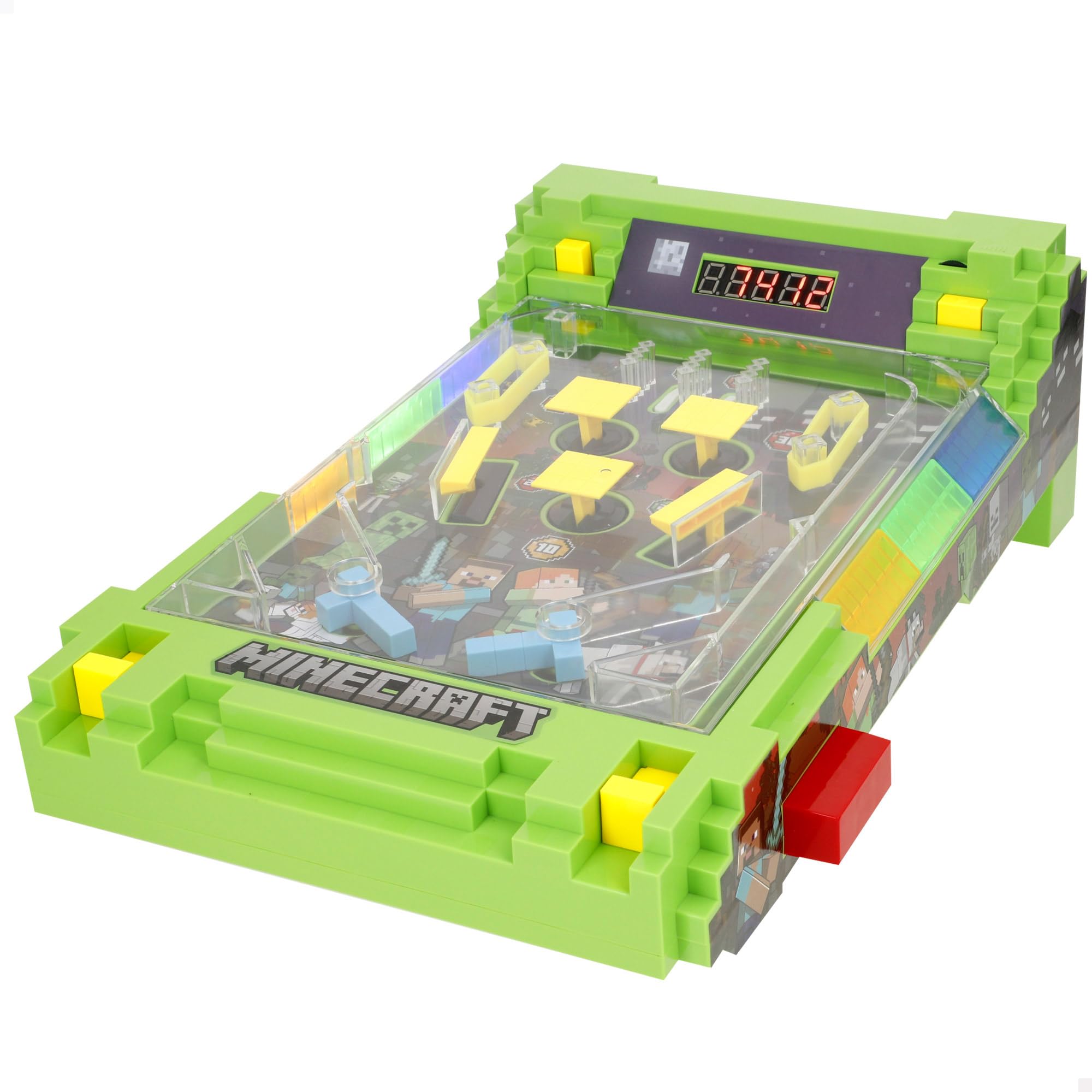 COLORBABY Minecraft Arcade de Mesa electrónico, Luces y Sonido, Marcador, Diseño Premium, Licencia Oficial, Juegos de Mesa electrónicos, Juguete de colección, Niños, Adultos (77711)