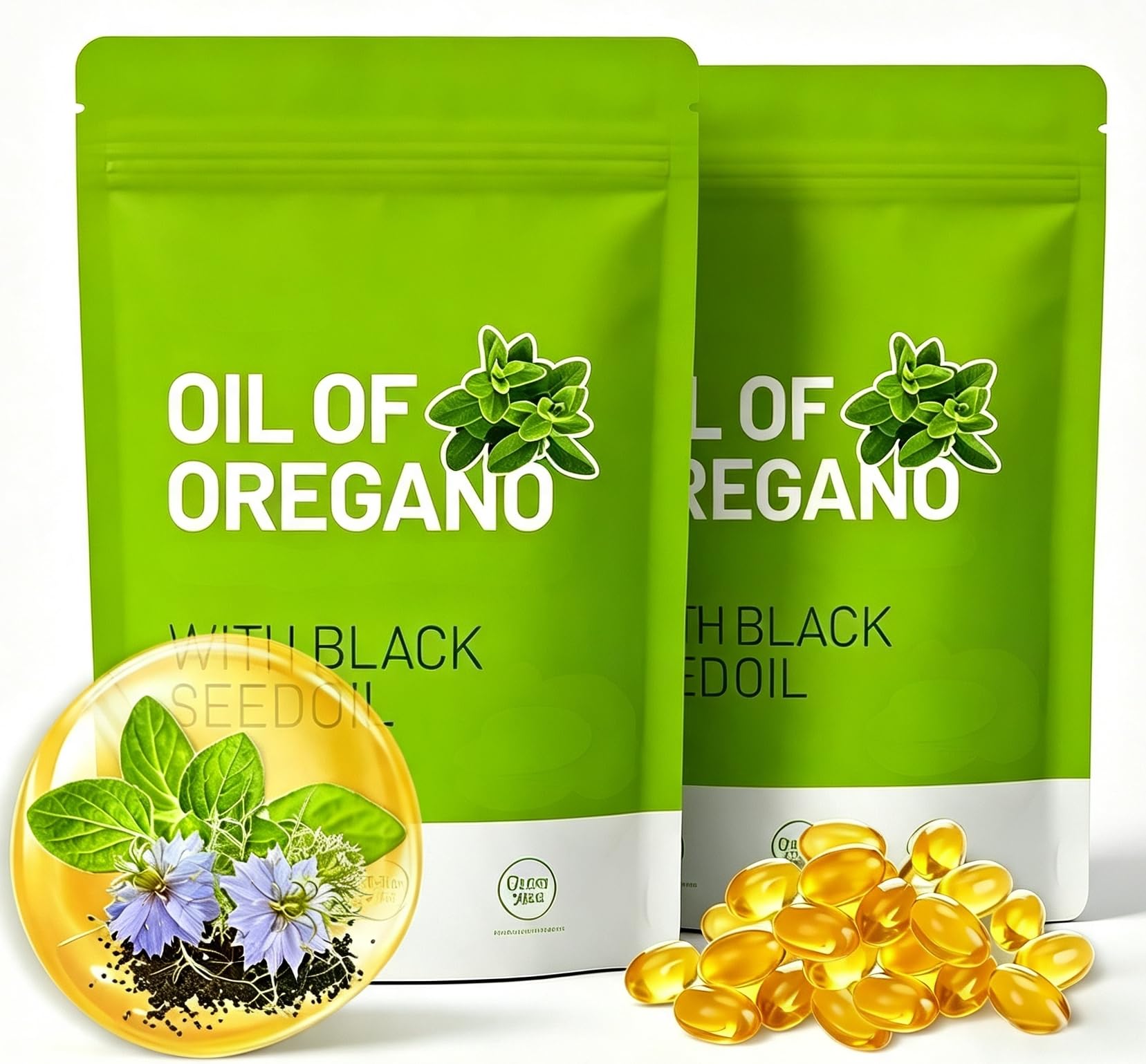 Bio-Oreganoöl, natürliche Formel, 2 Stk