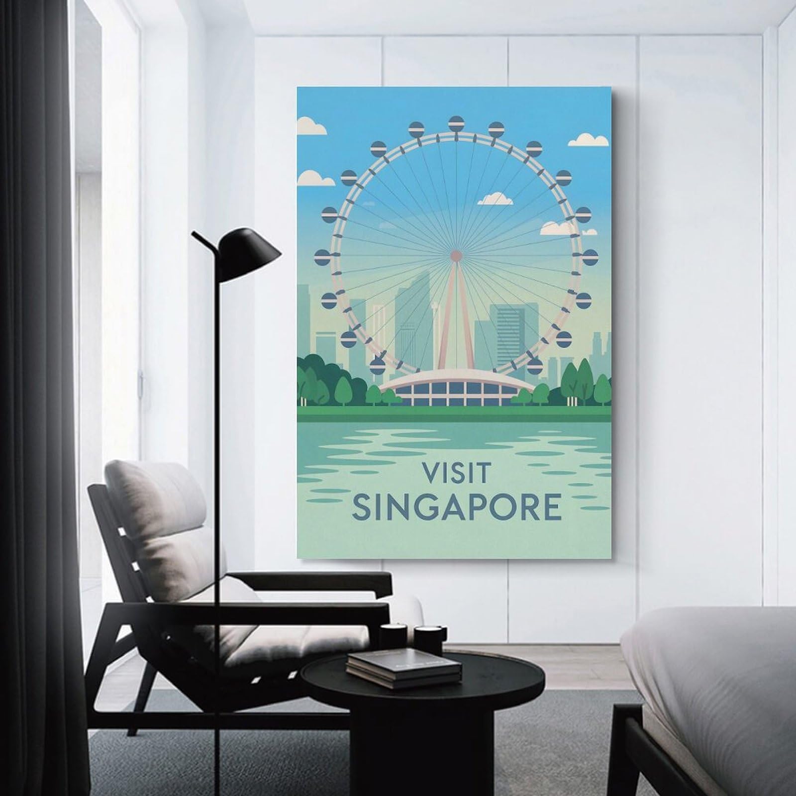 Junmoney Singapore Flyer Travel (2) Wall Art Print 24x36inch(60x90cm), for Home, Office, Studio Or Guest Room, A Flexible Wall Accent for Shared Spaces