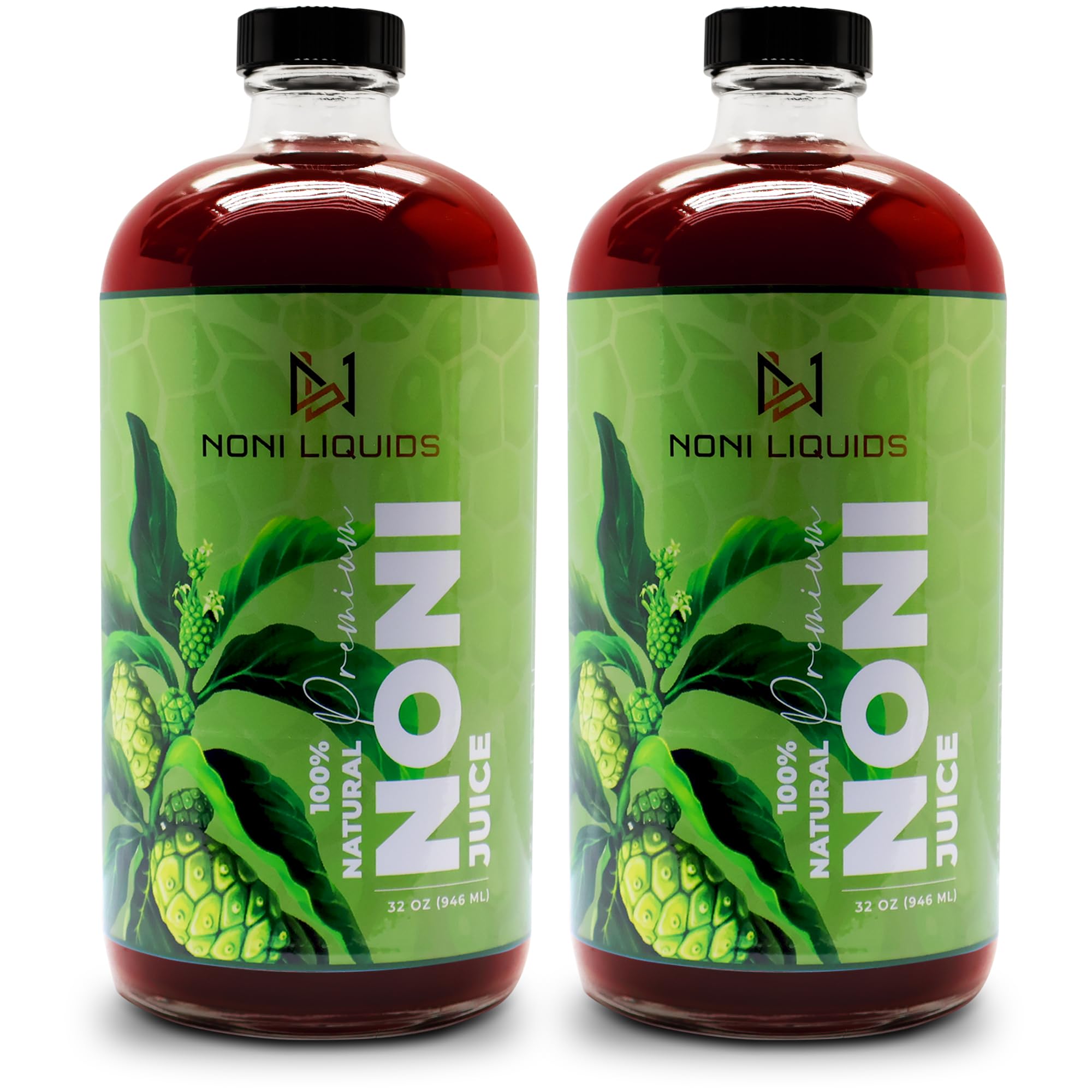 2 Pack- Pure Hawaiian Noni Juice: Authentic Noni Juice. No Preservatives, No Additives, No Added Sugars. Cold Pressed and Pasteurized - Pure Authentic Hawaiian