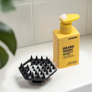 TOOLETRIES Beard Care Kit with Beard Scrubber & Coastal Pine Beard Wash