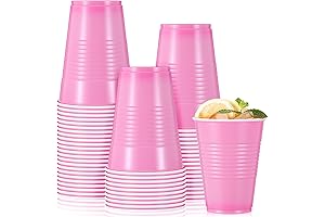 Mifoci 50 Pcs Pink Drinking Cups For Any Occasion