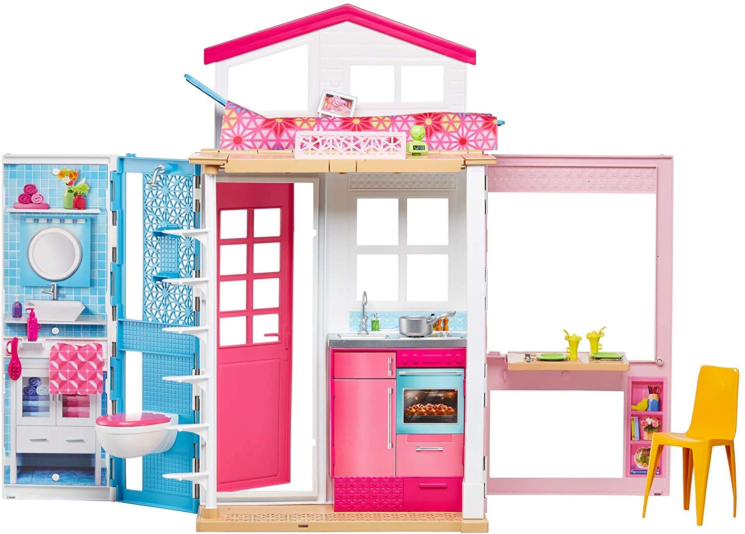 Barbie DVV48 Dwupoziomowy Domek, 52 cm, Wielokolorowy