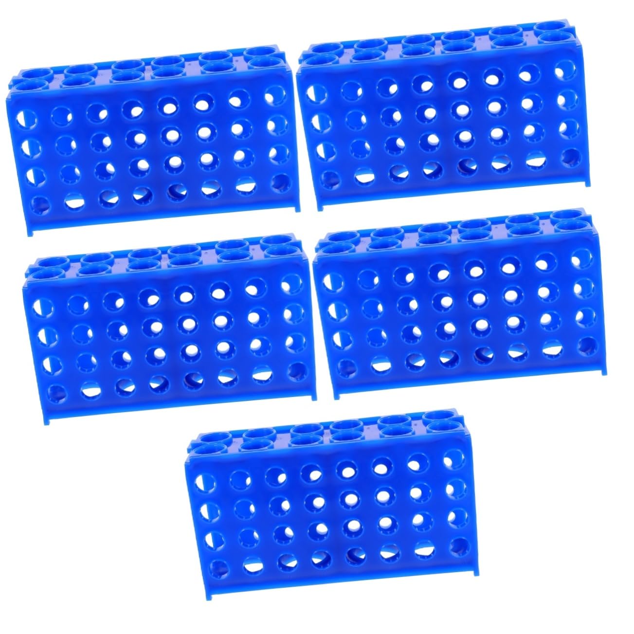 SOLUSTRE 5pezzi Porta Provetta Multiuso Da Laboratorio Supporto Stabile Per Provetta e Tubo Di Campionamento Organizzatore Versatile Per Esperimenti Biologia e Chimica Facile Da Pulire e