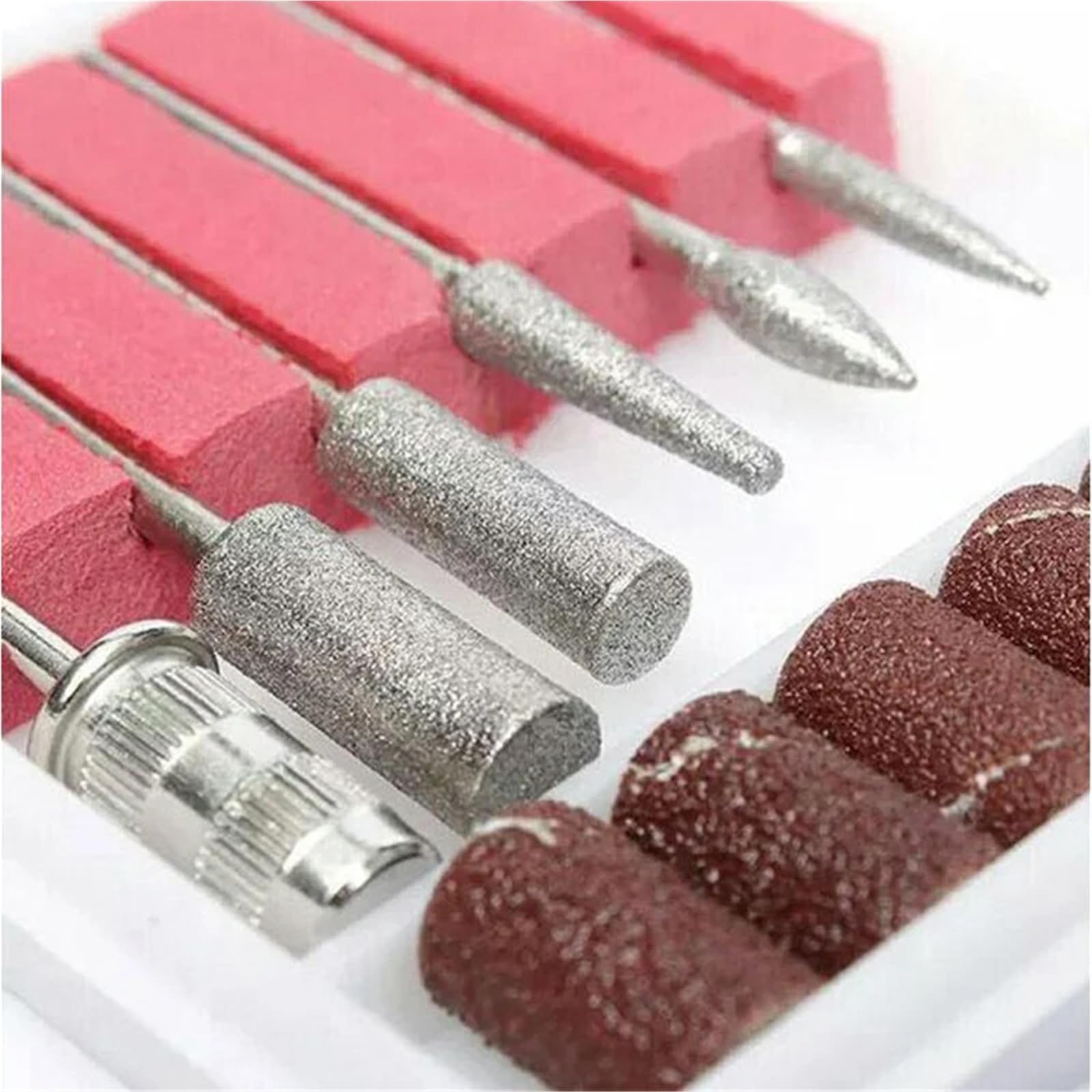Nagelpolierkopf-Set, Schleifbandfeile, elektrische Bohrmaschine, Reparatur, Ersatz(2 sets)