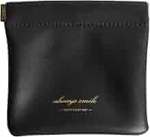 Mini Make-up-Tasche Aus PU-Leder – 2 Stück Set, Wasserdicht | Drück-Öffnung, Schwarz & Stylisch