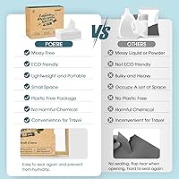 Vista 2 de Poesie Hojas de detergente para ropa sucia con múltiples aromas, 800 cargas, ideales para el hogar, dormitorio, apartamentos de viaje, ahorran