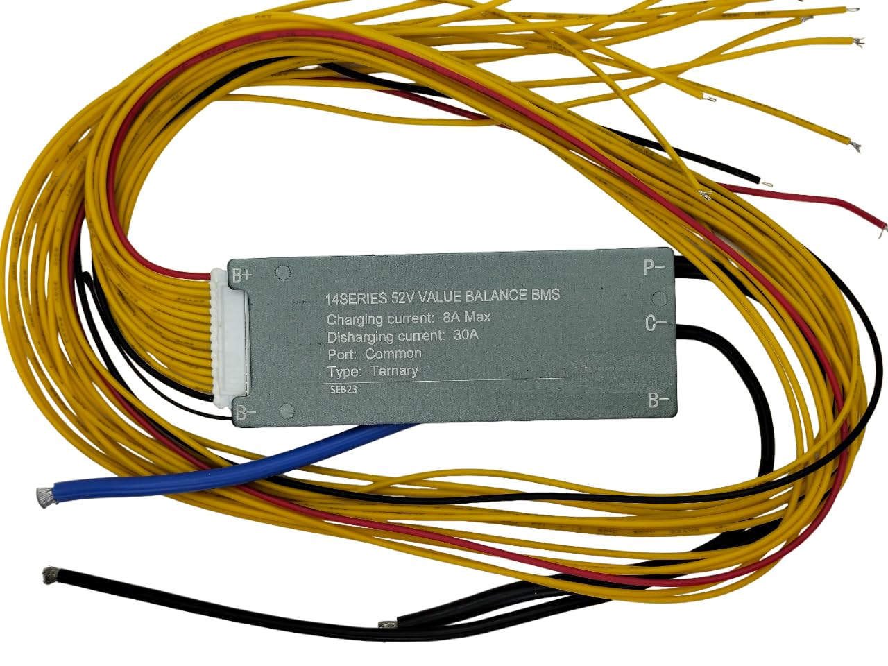 BMS 14S 50A 52V Pour Batterie Lithium Ternaire – Protection Surcharge/décharge, Équilibrage Tension, MOS Faible Résistance, 8,65×5,5 Cm
