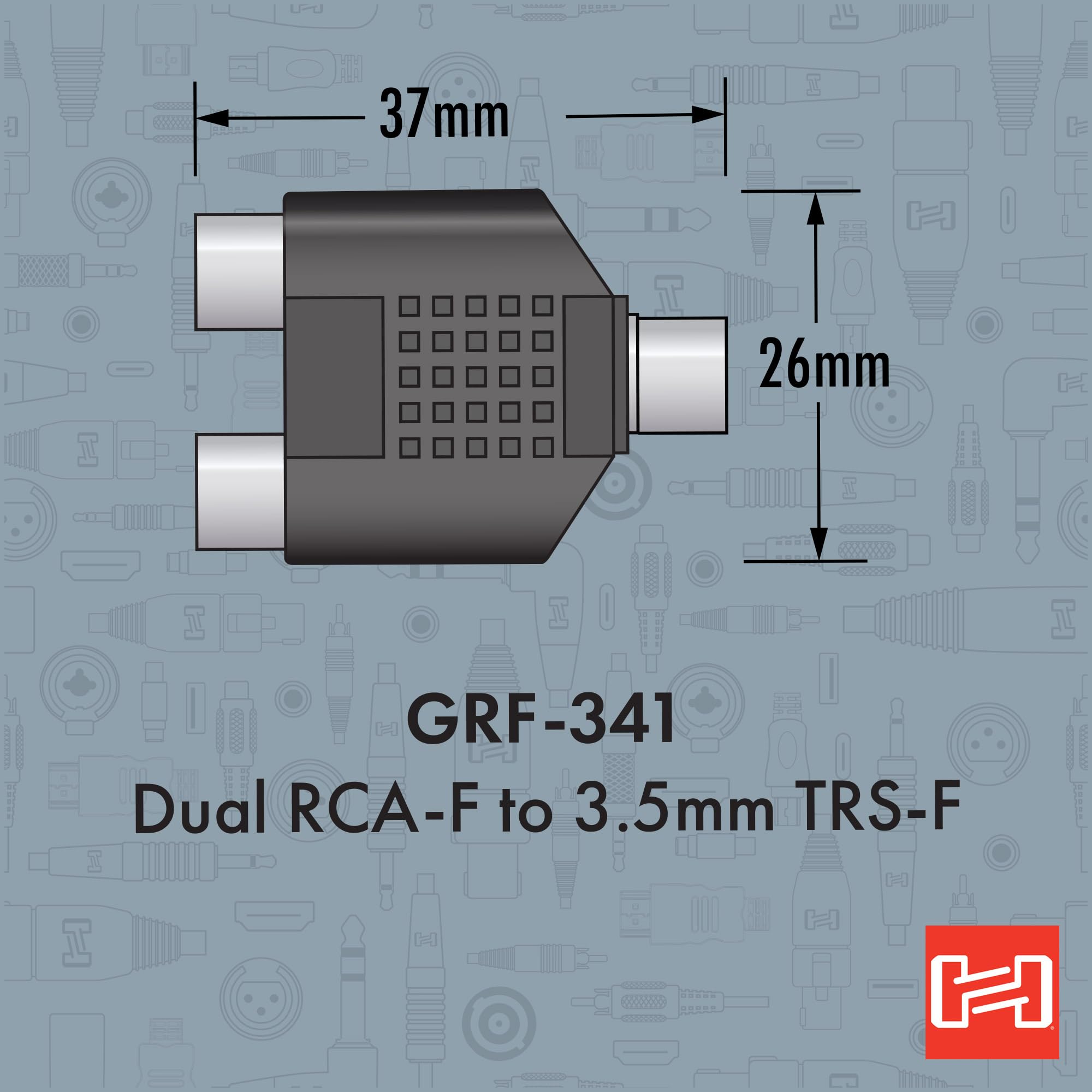 Amazon.co.jp: Hosa GRF-341 ステレオミニメス-RCAメス×2 変換