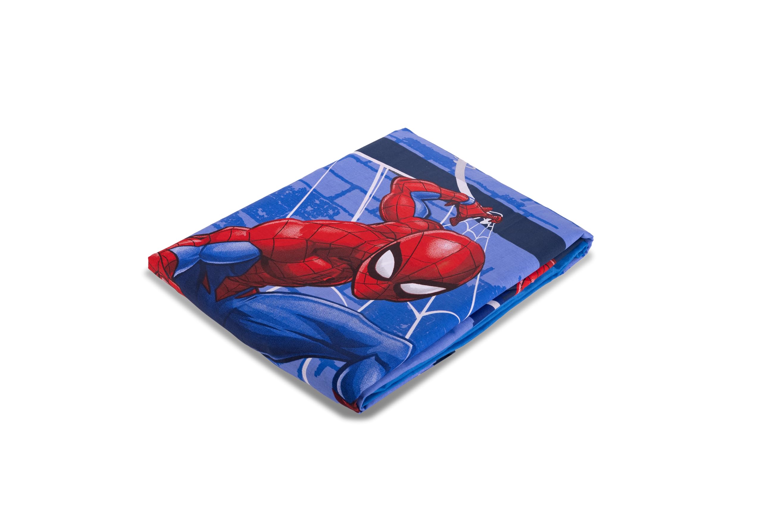 Disney Parure de lit Simple, Drap de Dessus, Drap de Dessus, taie d'oreiller, Bleu, 100% Coton, Produit Officiel