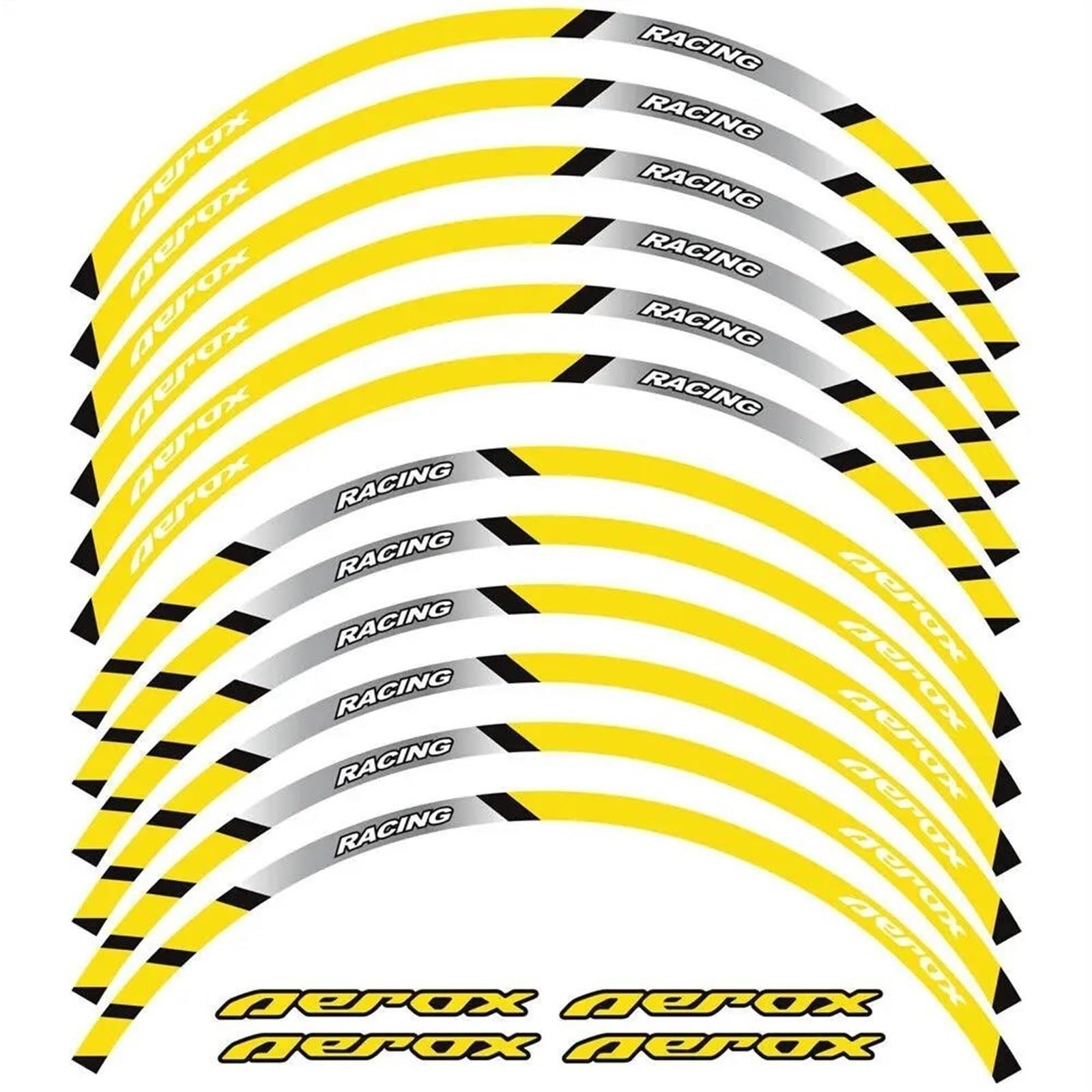 Motorcycle Wheel Sticker Decal Reflective Rim for Yamaha NVX155 for Aerox 155