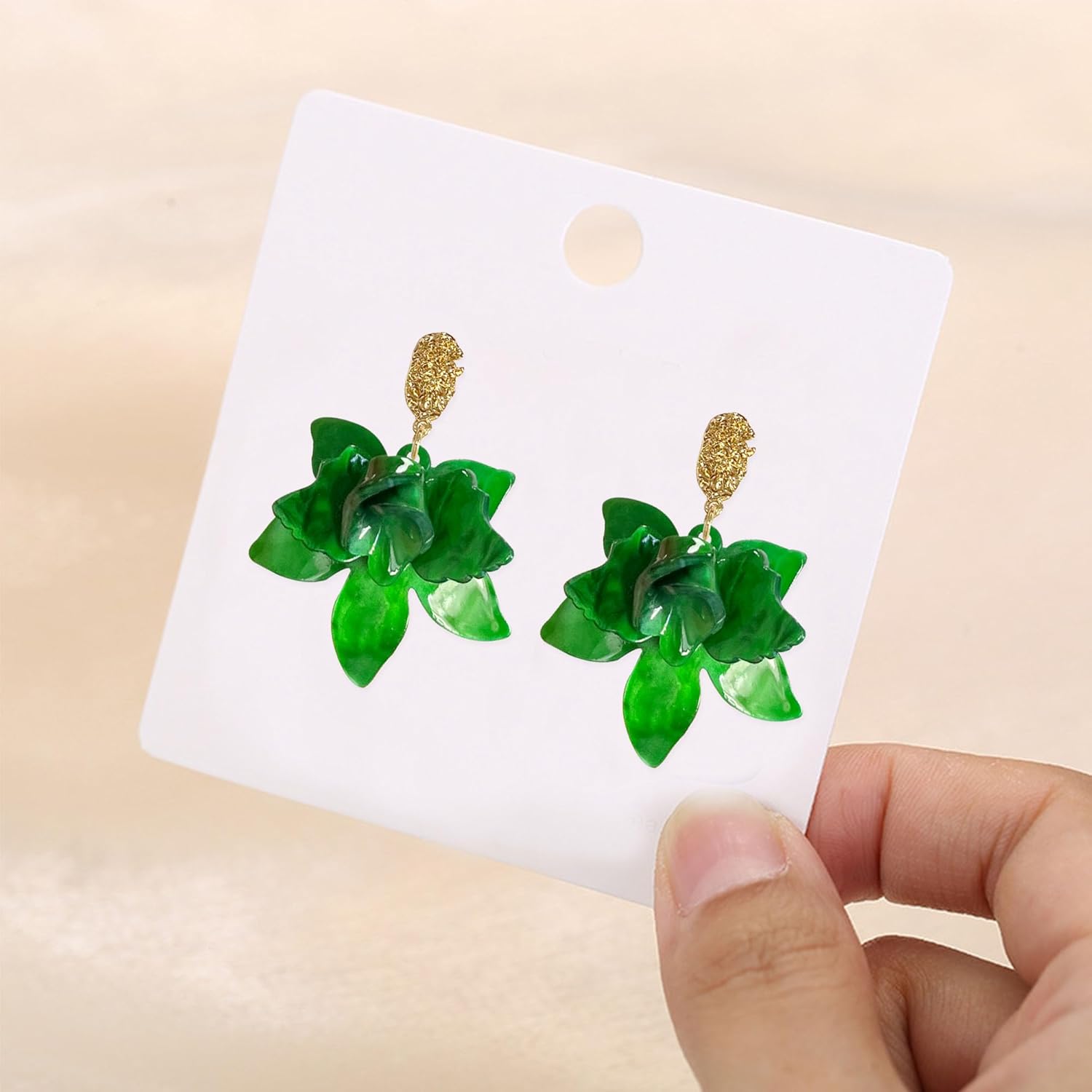 Resin Acrylic Flower Dangle Earrings for Women Bohemian Large Flower Stud Earrings Statement Floral Earrings Jewelry - Image 6
