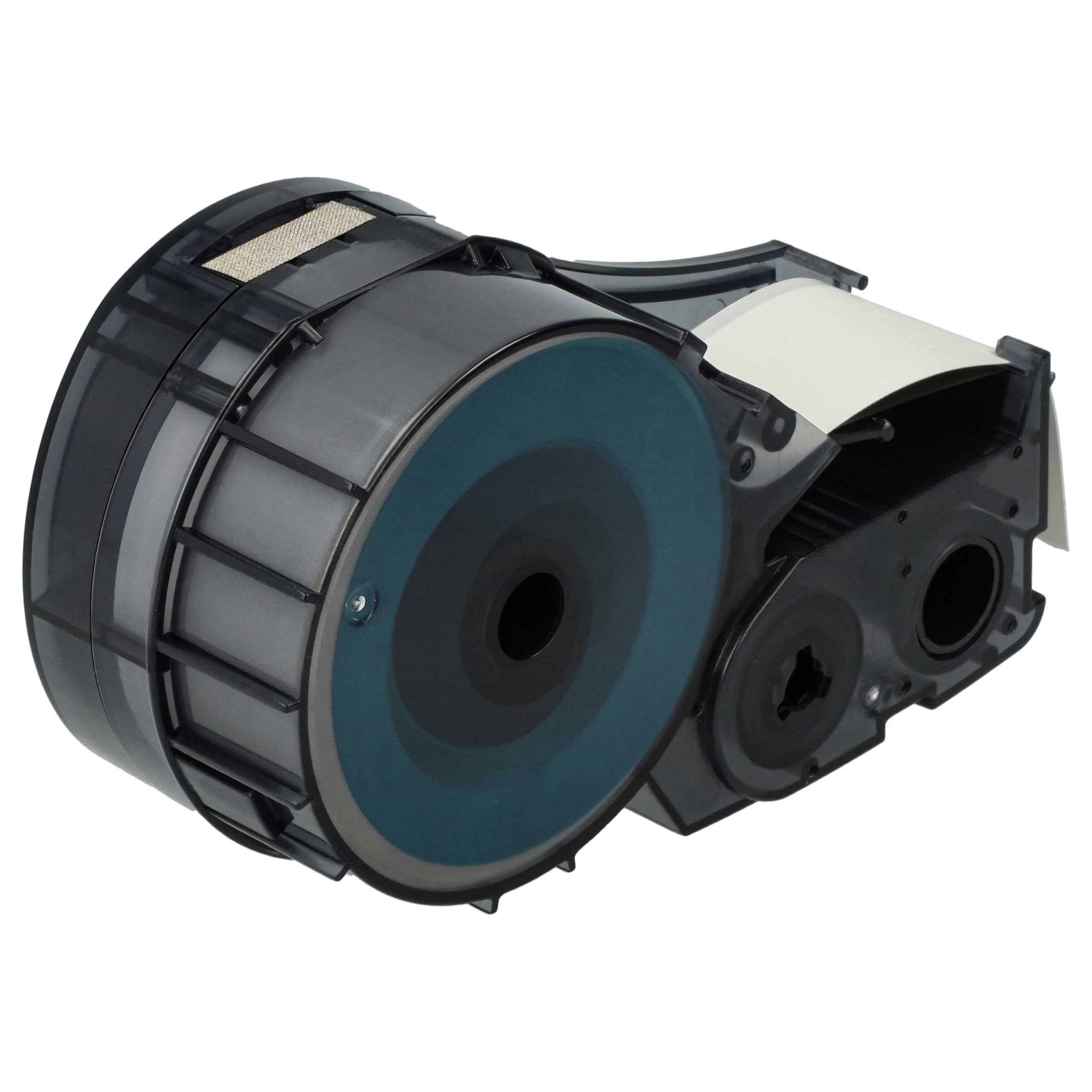 vhbw 5x Schriftband-Kassette Ersatz für Brady BM21-750-499 für Etiketten-Drucker 6,4m x 19,05mm Schwarz auf Weiß, Nylon