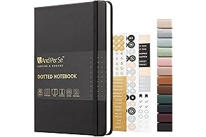 Dotted Journal Notebook for Men: An A5 Size Notebook with Leather Hardcover