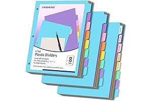 3 Ring Binder Dividers with TAB - Pastel Color