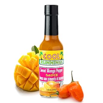 Cool Runnings Sweet Mango Pepper Sauce, 148ml - Sweet and Tangy Caribbean Hot Sauce, Perfect table top hot sauce for your rice, pizza, wings, pasta, salad and more