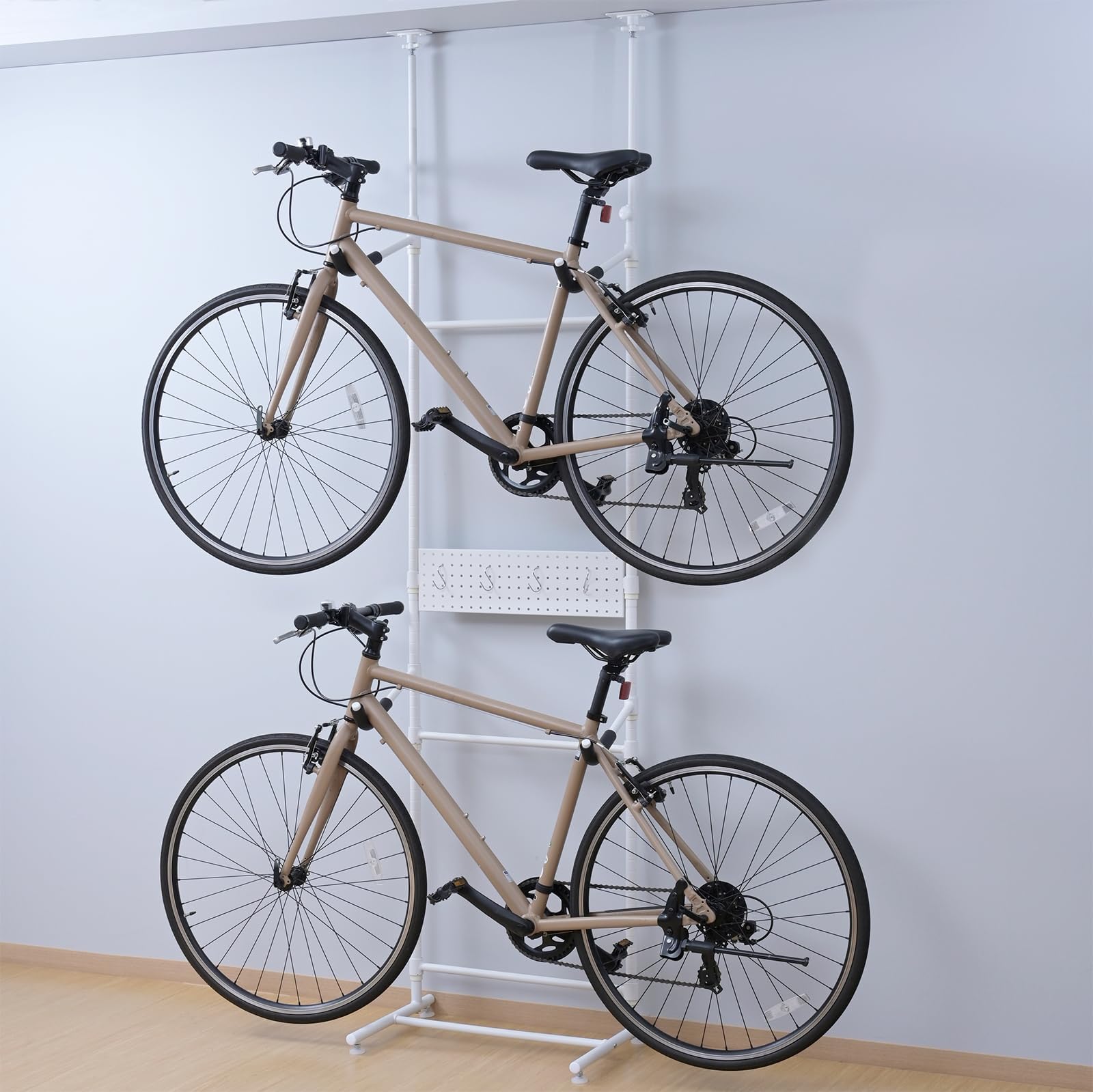 Amazon.co.jp: ラック 突っ張り 自転車スタンド 2台置き 幅62.5×奥行