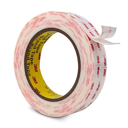 Bulina Cinta de montaje de doble cara de 1 pulgada x 10 pies 4930 0.024 in de grosor, cinta adhesiva de espuma impermeable resistente para