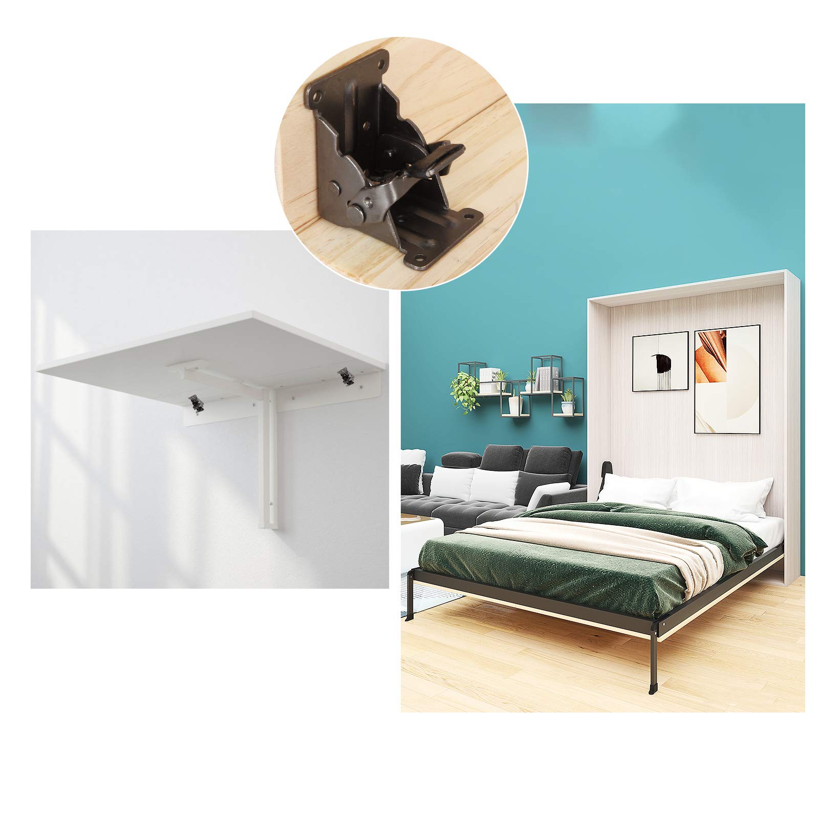 Buy 8Pack Folding Table Legs Bracket Foldable Table Bracket Lock Extension Support Bracket