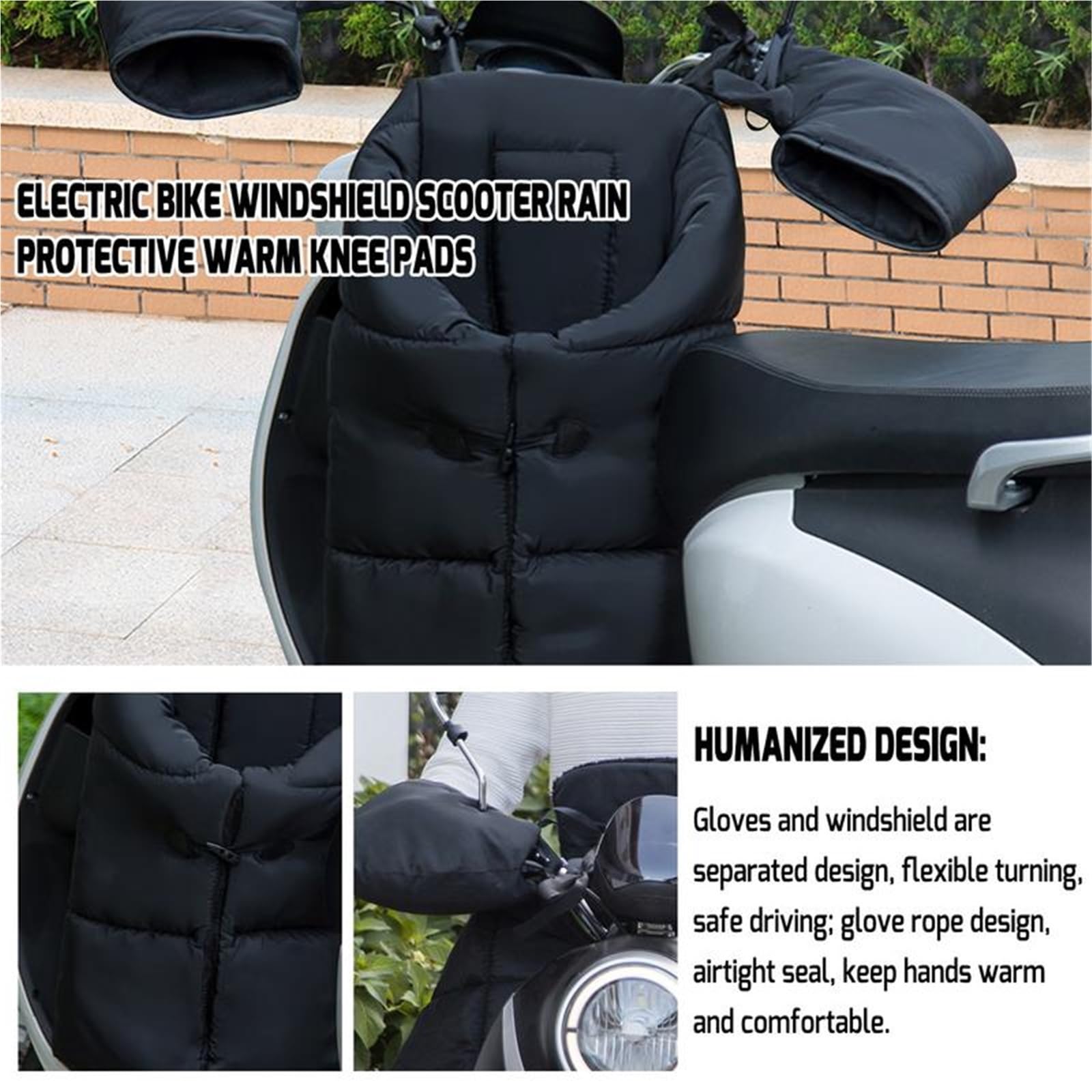 Tablier Scooter, Couvre Jambe Scooter Couverture De Tablier Coupe-Vent for Moto, Genou, Taille, Jambe, Universelle Protection des Genoux Scooter