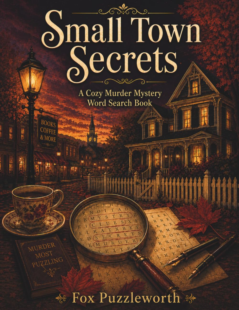 Small Town Secrets: A Cozy Murder Mystery Word Search Book (Small Town Mysteries Word Search Series)