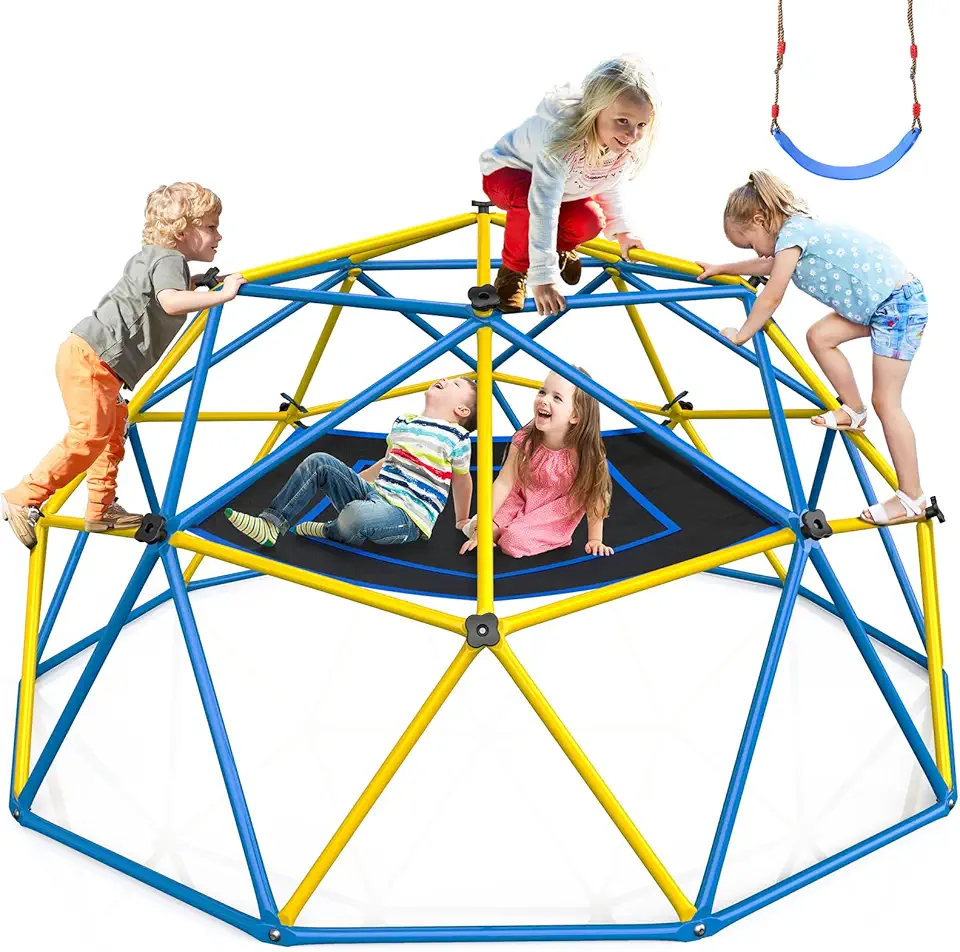 Hapfan Jungle Gym, 10ft Climbing Dome with Hammock...