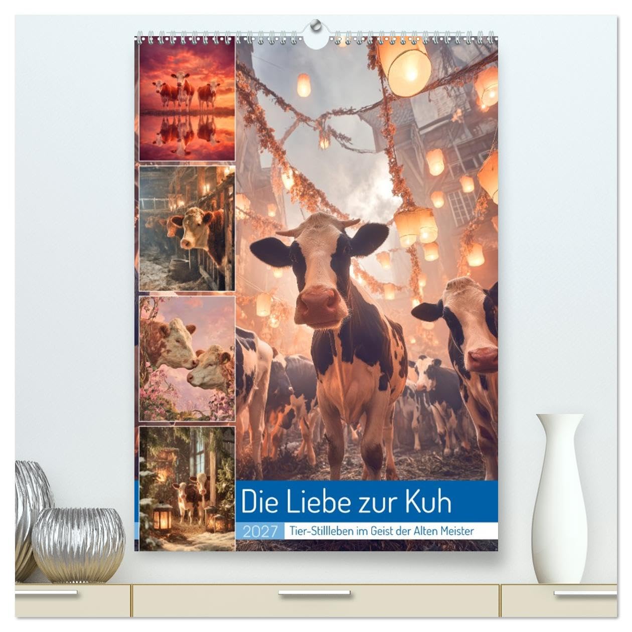 Die Liebe zur Kuh (hochwertiger Premium Wandkalender 2027 DIN A2 hoch), Kunstdruck in Hochglanz: Kühe, wie man sie noch nie gesehen hat: majestätisch, ... die staunen lassen. (CALVENDO Tiere)