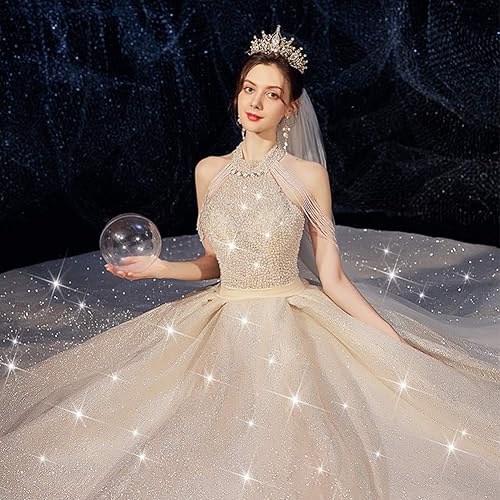 Miniatura 10 de Yolmina Corona barroca de reina, corona de boda plateada y tiara para novia, hecha a mano, diadema de diamantes de imitación de cristal de princesa